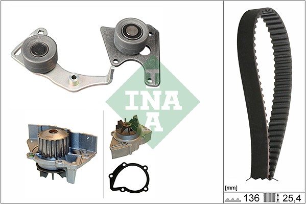 Set pompa apa + curea dintata INA 530 0096 31