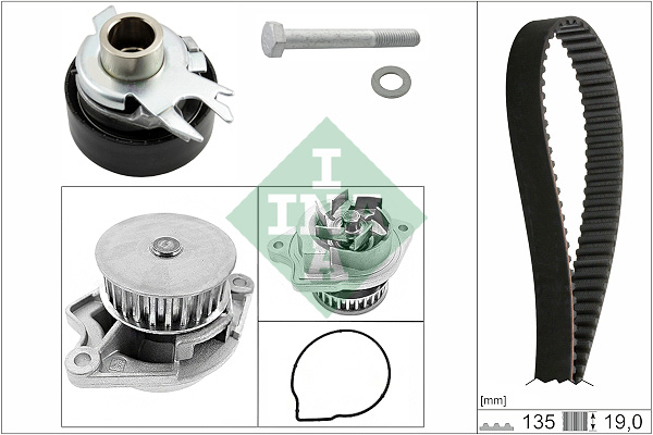 Set pompa apa + curea dintata VW POLO (6N2) 1.4  benzina 60 cai INA 530019930