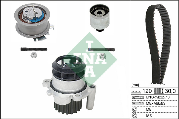 Set pompa apa + curea dintata INA 530 0201 30