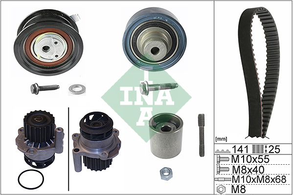 Set pompa apa + curea dintata INA 530 0361 30