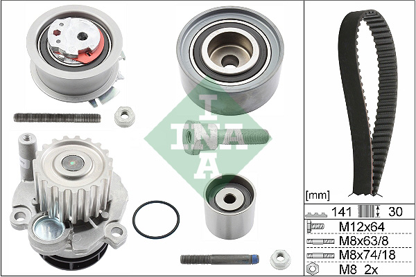 Set pompa apa + curea dintata INA 530 0463 30