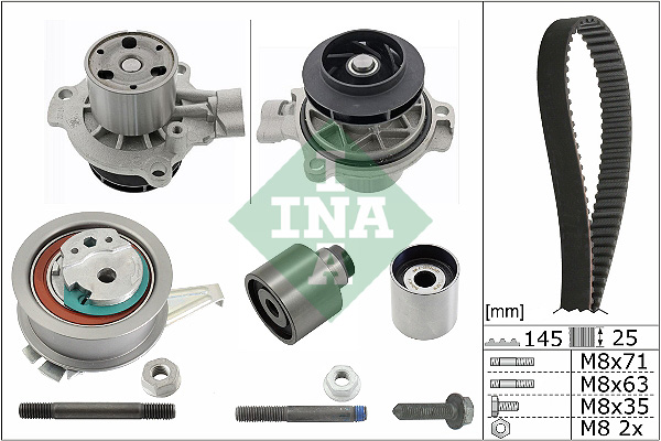 Set pompa apa + curea dintata INA 530 0650 31