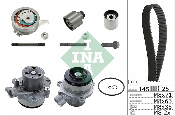 Set pompa apa + curea dintata SKODA OCTAVIA III (5E3, NL3, NR3) 1.6 TDI  diesel 110 cai INA 530065032
