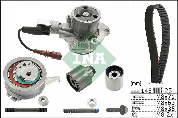 Set pompa apa + curea dintata SKODA OCTAVIA III (5E3, NL3, NR3) 1.6 TDI  diesel 110 cai INA 530069930