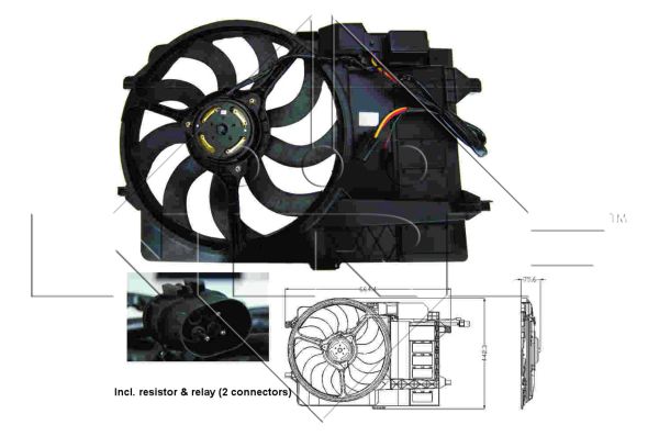 Ventilator radiator MINI MINI (R50, R53) Cooper  benzina 116 cai NRF 47302
