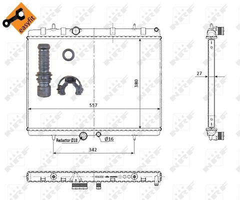 Radiator racire motor NRF 50438