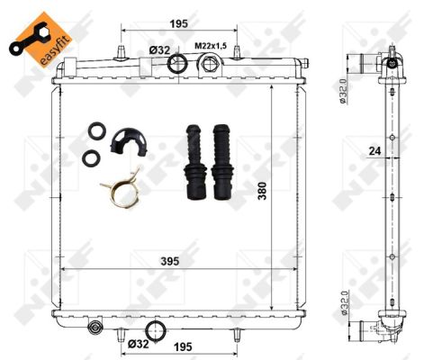 Radiator racire motor NRF 509523