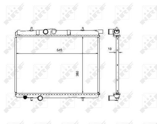 Radiator racire motor NRF 509524