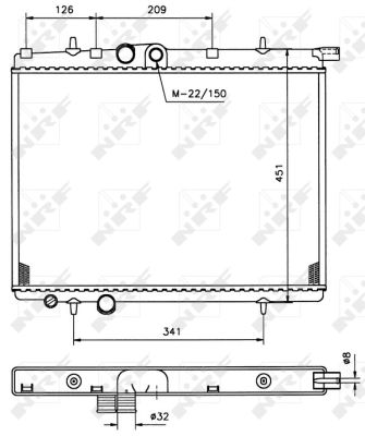 Radiator racire motor NRF 509525