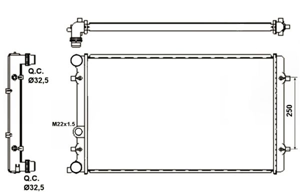 Radiator racire motor NRF 509529A