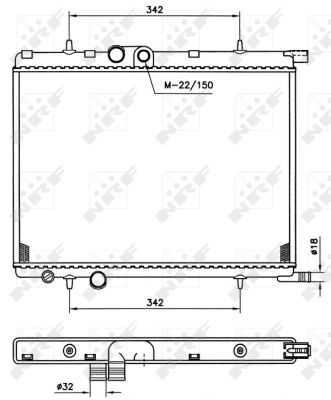 Radiator racire motor NRF 519524