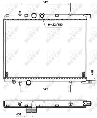 Radiator racire motor NRF 519525