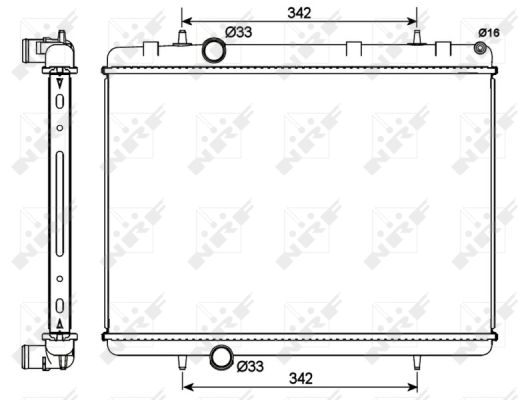 Radiator racire motor NRF 53112