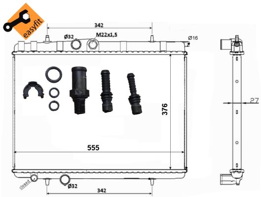 Radiator racire motor NRF 53120