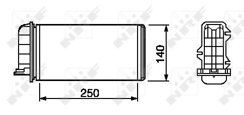 Schimbator caldura incalzire habitaclu NRF 53219