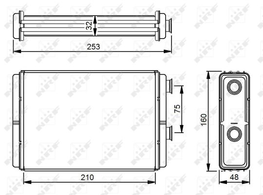 Schimbator caldura incalzire habitaclu NRF 53233