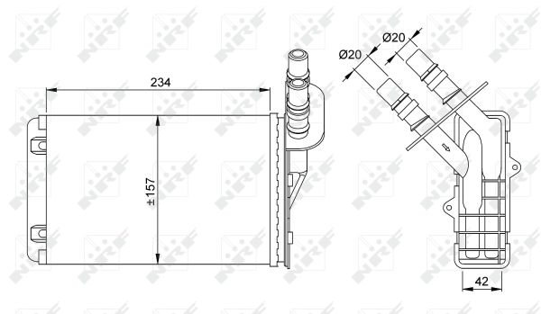 Schimbator caldura incalzire habitaclu NRF 53382