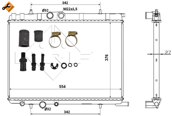 Radiator racire motor NRF 53424
