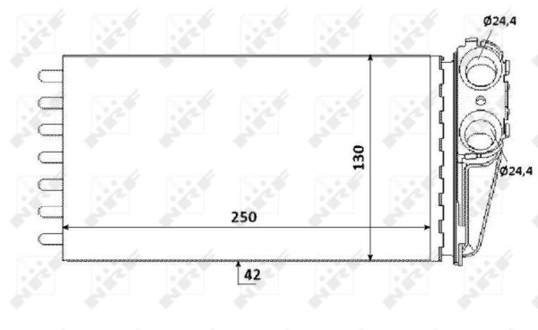 Schimbator caldura incalzire habitaclu NRF 53560