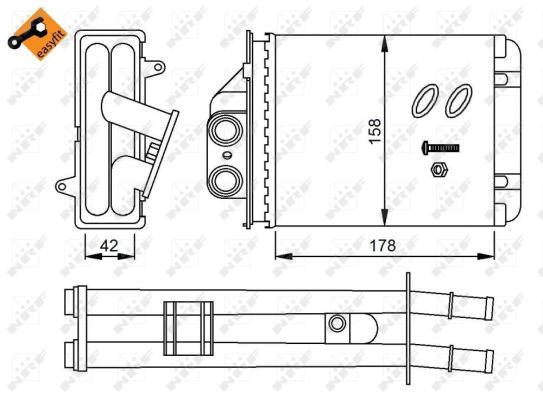 Schimbator caldura incalzire habitaclu NRF 53641