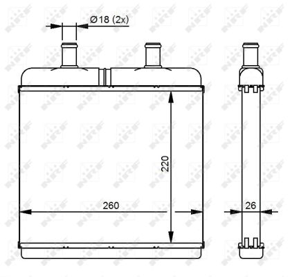 Schimbator caldura incalzire habitaclu NRF 54214