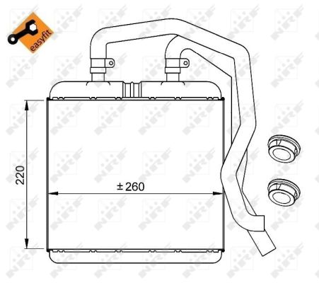 Schimbator caldura incalzire habitaclu NRF 54217