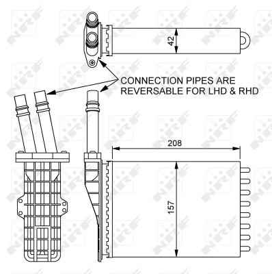 Schimbator caldura incalzire habitaclu NRF 54245