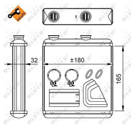 Schimbator caldura incalzire habitaclu NRF 54298