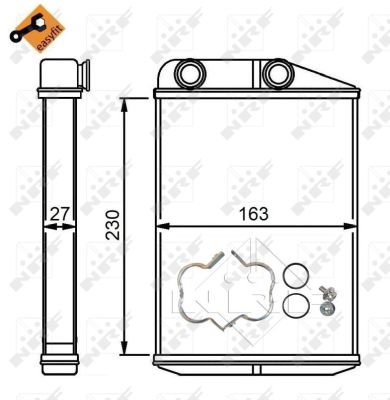 Schimbator caldura incalzire habitaclu NRF 54309