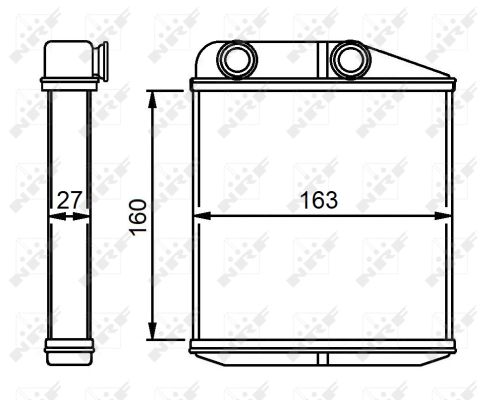 Schimbator caldura incalzire habitaclu NRF 54310