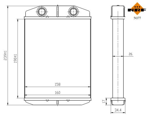 Schimbator caldura incalzire habitaclu NRF 54377