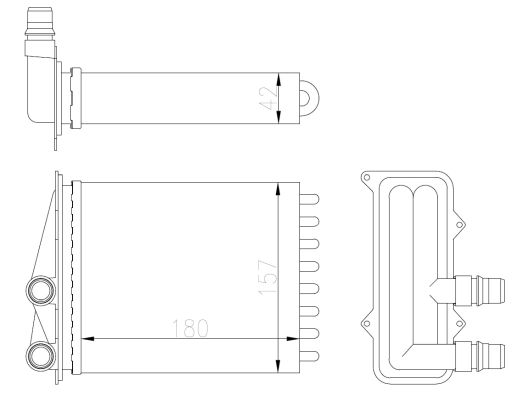 Schimbator caldura incalzire habitaclu NRF 54412
