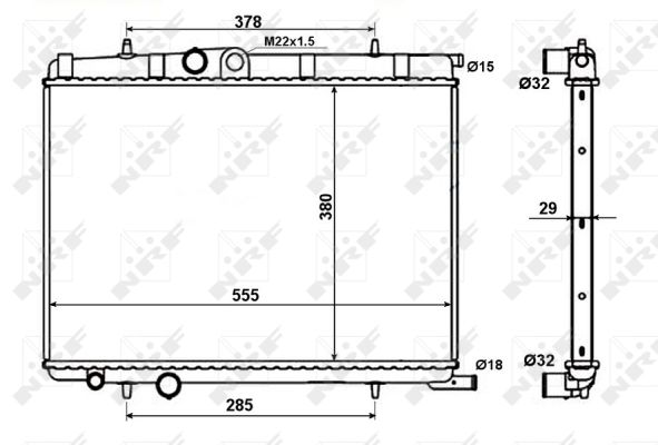 Radiator racire motor NRF 56021