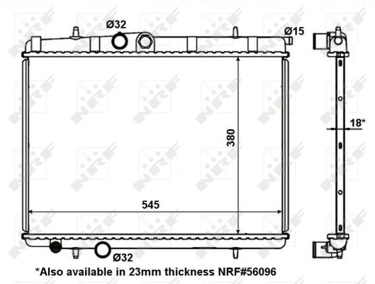 Radiator racire motor NRF 56095