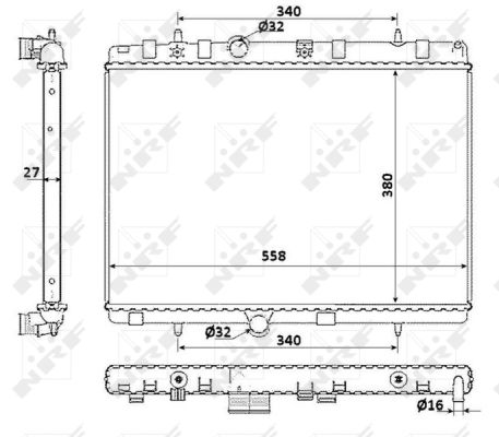 Radiator racire motor NRF 58226