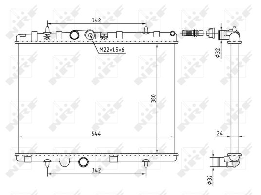 Radiator racire motor NRF 58226A