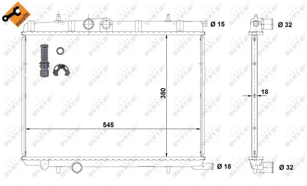Radiator racire motor NRF 58267