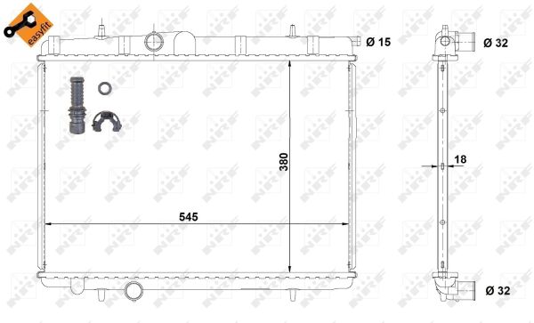 Radiator racire motor NRF 58299