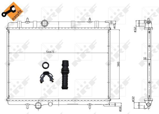Radiator racire motor NRF 58304