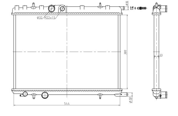 Radiator racire motor NRF 58304A