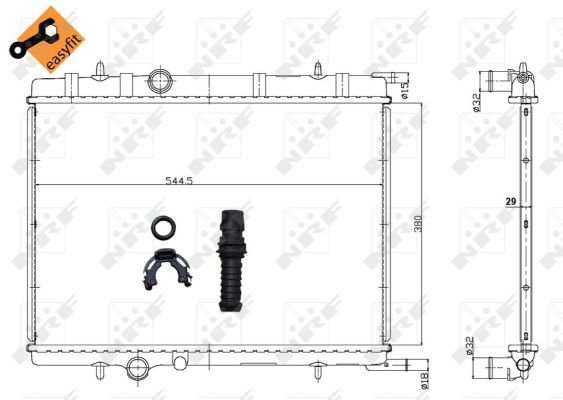 Radiator racire motor NRF 58308