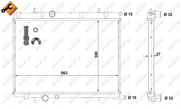 Radiator racire motor NRF 58311