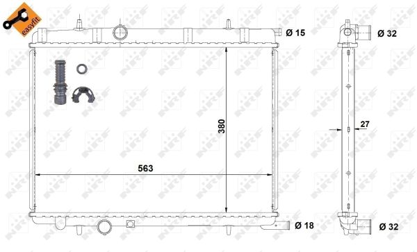 Radiator racire motor NRF 58312