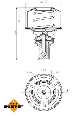 Termostat lichid racire NRF 725007