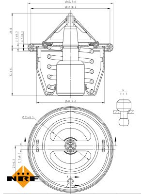 Termostat lichid racire NRF 725012