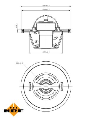 Termostat lichid racire NRF 725016