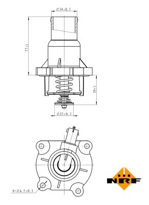 Termostat lichid racire NRF 725030