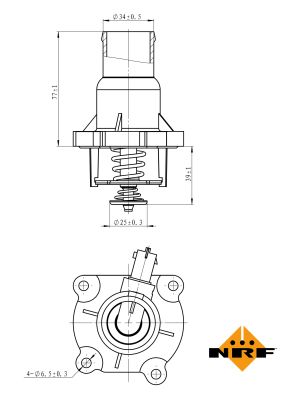 Termostat lichid racire NRF 725033