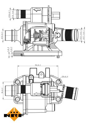 Termostat lichid racire NRF 725058