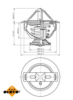 Termostat lichid racire NRF 725060